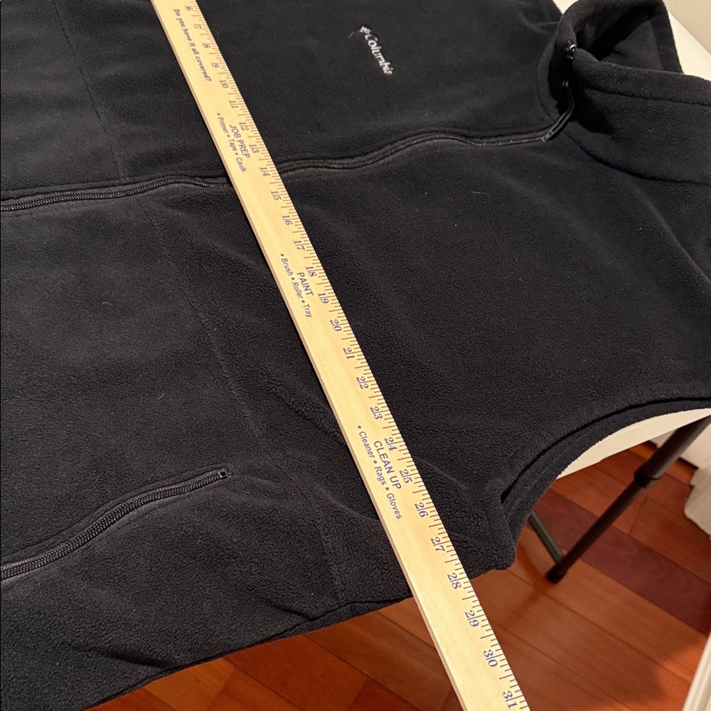 Columbia 3XLT TallMan Dk Blk Fleece Full Zip Up High Collar Outdoor Durable Vest - Picture 9 of 14